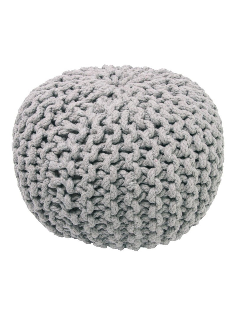 Pouf enfant coton Lili Gris - Kiabi