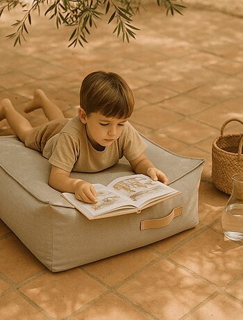 Pouf enfant d'extérieur, Outzy Sakobag Carré Gris