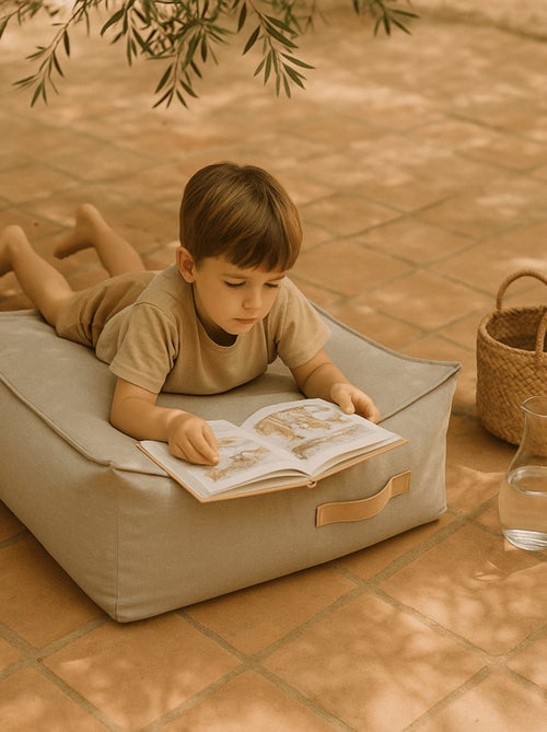 Pouf enfant  d'extérieur, Outzy Sakobag Carré Rose - Kiabi