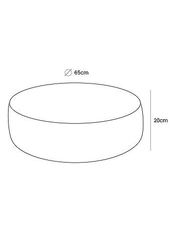 Pouf enfant d'extérieur, Outzy Sakobag Rond Gris