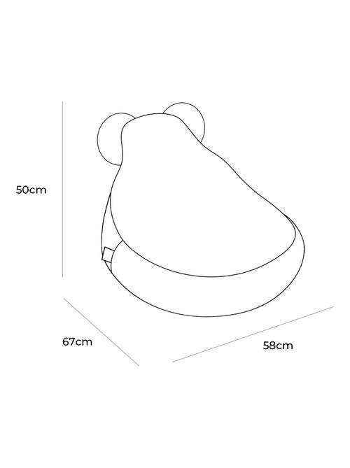 Pouf enfant  d'extérieur, Outzy Sakobag Teddy Gris - Kiabi