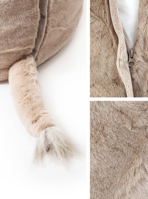 Pouf enfant en peluche Éléphant George - Kiabi