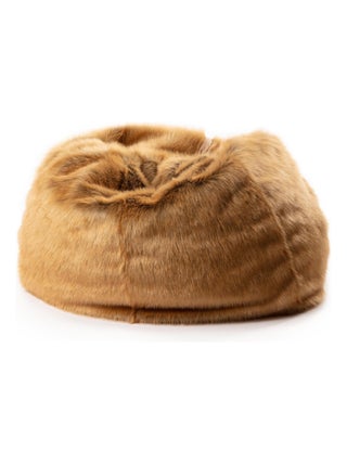 Pouf enfant en peluche Lièvre Brun Lewis