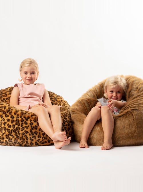Pouf enfant en peluche Lièvre Brun Lewis - Kiabi