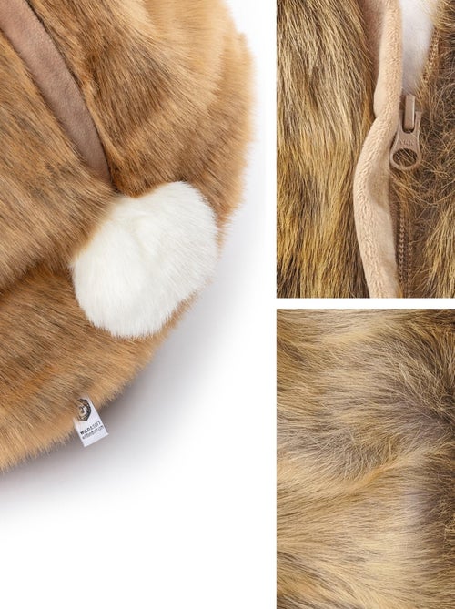 Pouf enfant en peluche Lièvre Brun Lewis - Kiabi