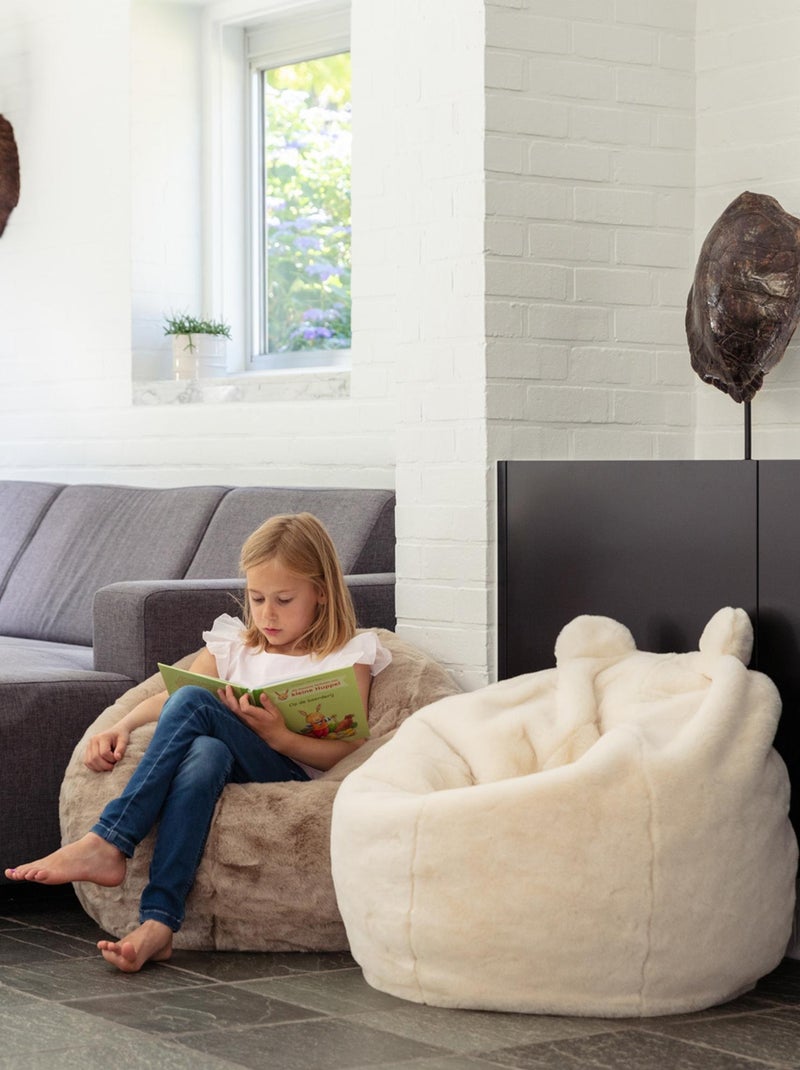 Pouf enfant en peluche Lovely Rose - Kiabi