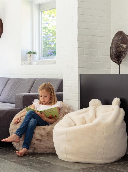 Pouf enfant en peluche Mouton Harry - Kiabi