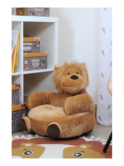 Pouf enfant Lion "Zimba" 45x45x45cm - Kiabi