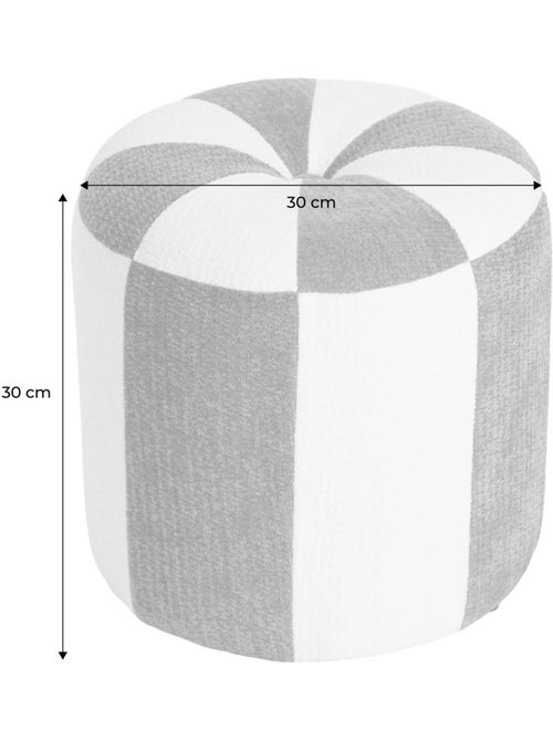Pouf enfant tissu chenille  Wila - Kiabi