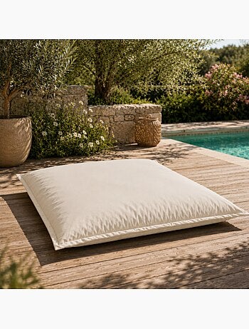 Pouf extérieur imperméable anti-uv déhoussable 120x160 cm