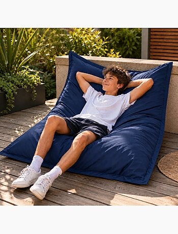 Pouf extérieur imperméable anti-uv déhoussable 120x160 cm