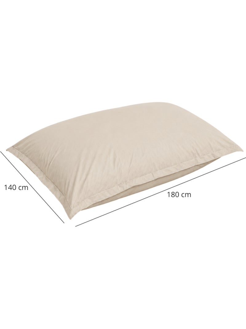 Pouf extérieur imperméable déhoussable anti-uv - 140x180 cm Beige - Kiabi