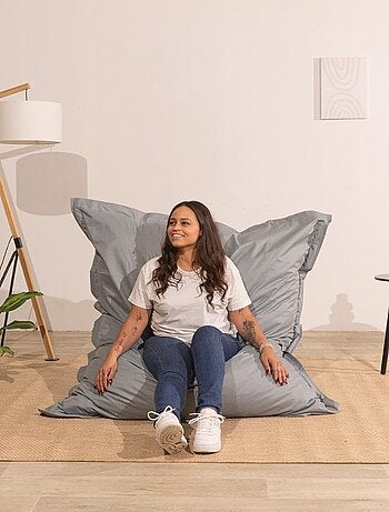 Pouf extérieur imperméable déhoussable anti-UV - 140x180 cm