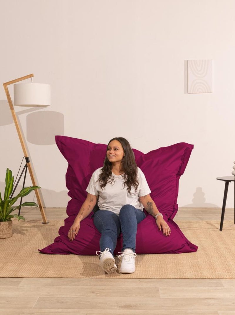 Pouf extérieur imperméable déhoussable anti-UV - 140x180 cm Rouge - Kiabi