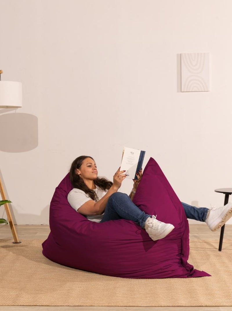 Pouf extérieur imperméable déhoussable anti-UV - 140x180 cm Rouge - Kiabi