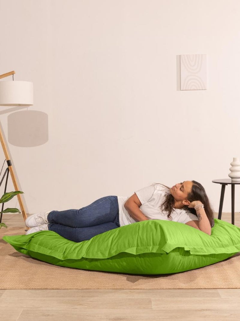 Pouf extérieur imperméable déhoussable anti-UV - 140x180 cm Vert - Kiabi