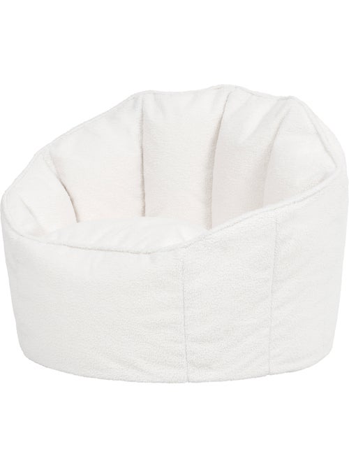 Pouf fauteuil coquillage sirena en bouclette - icon - Kiabi