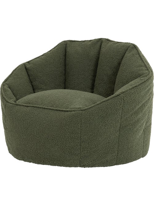 Pouf fauteuil coquillage sirena en bouclette - icon - Kiabi