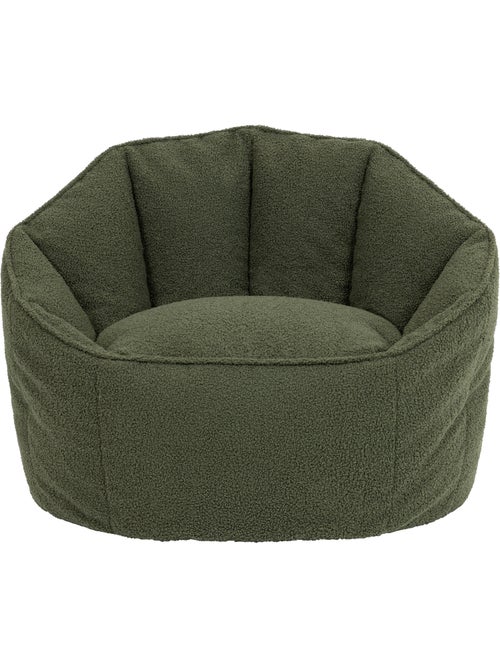 Pouf fauteuil coquillage sirena en bouclette - icon - Kiabi