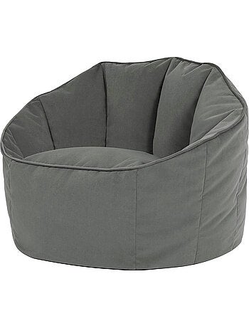 Pouf fauteuil coquillage sirena en velours mat - icon