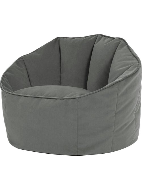 Pouf fauteuil coquillage sirena en velours mat - icon - Kiabi