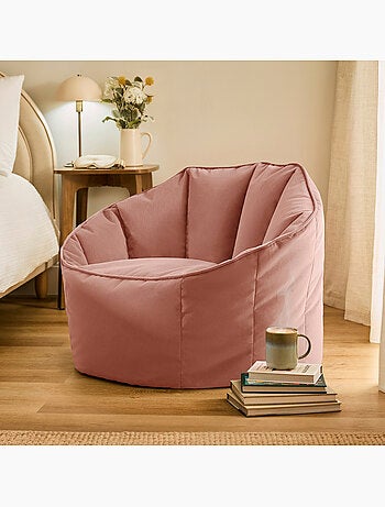 Pouf fauteuil coquillage sirena en velours mat - icon