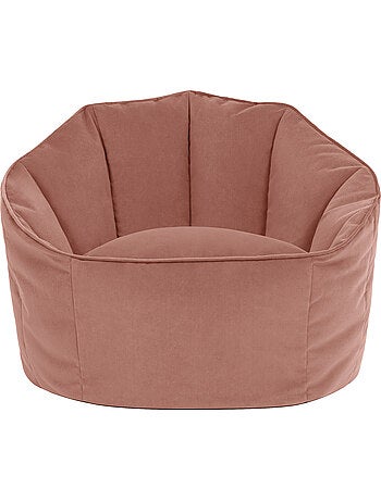 Pouf fauteuil coquillage sirena en velours mat - icon
