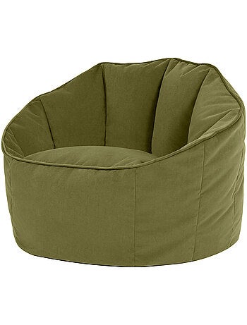 Pouf fauteuil coquillage sirena en velours mat - icon