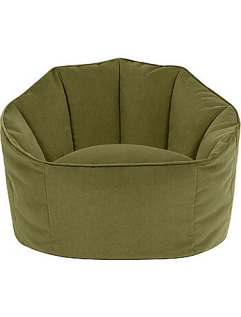 Pouf fauteuil coquillage sirena en velours mat - icon