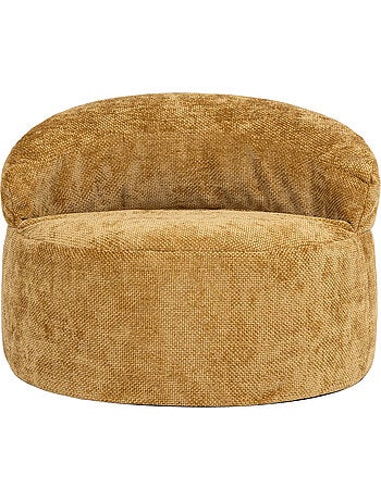 Pouf fauteuil d'appoint décoratif orb en tissu chenille texturée - icon