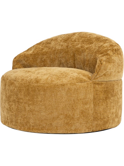 Pouf fauteuil d'appoint décoratif orb en tissu chenille texturée - icon - Kiabi