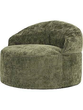 Pouf fauteuil d'appoint décoratif orb en tissu chenille texturée - icon