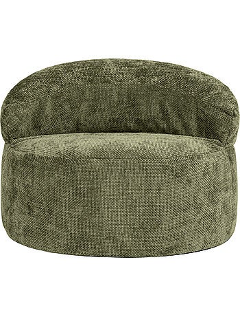 Pouf fauteuil d'appoint décoratif orb en tissu chenille texturée - icon