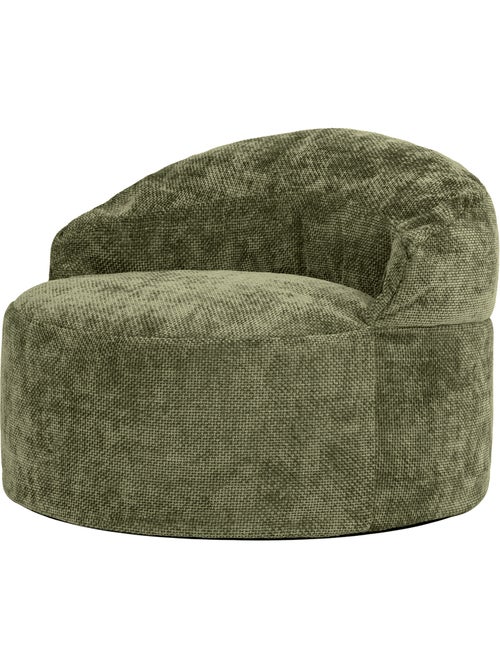 Pouf fauteuil d'appoint décoratif orb en tissu chenille texturée - icon - Kiabi