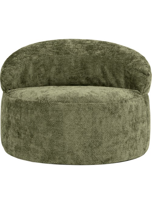 Pouf fauteuil d'appoint décoratif orb en tissu chenille texturée - icon - Kiabi