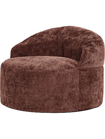 Pouf fauteuil d'appoint décoratif orb en tissu chenille texturée - icon