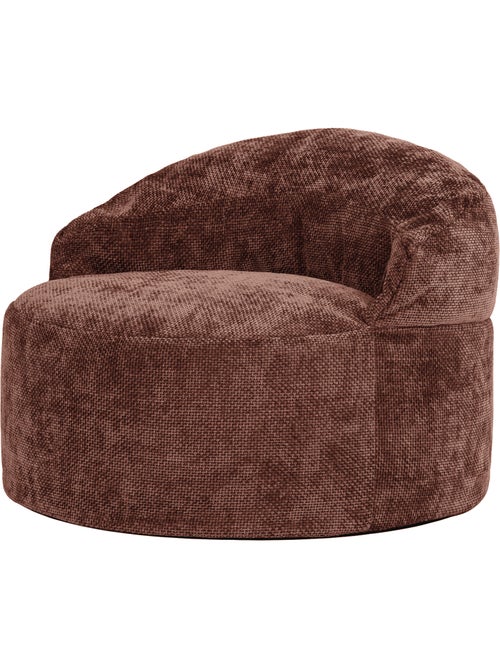 Pouf fauteuil d'appoint décoratif orb en tissu chenille texturée - icon - Kiabi