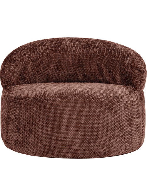 Pouf fauteuil d'appoint décoratif orb en tissu chenille texturée - icon - Kiabi
