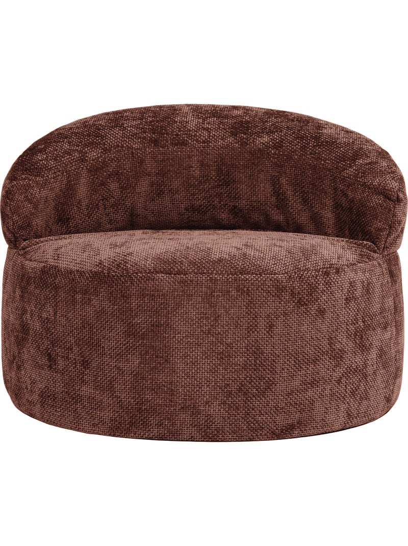 Pouf fauteuil d'appoint décoratif orb en tissu chenille texturée - icon Violet prune - Kiabi