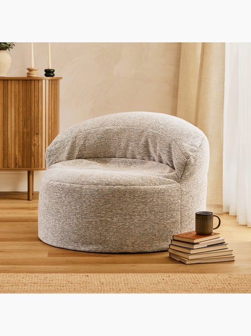 Pouf fauteuil d'appoint décoratif orb en tissu tissé - icon - Kiabi