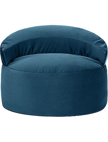 Pouf fauteuil d'appoint décoratif orb en velours mat - icon