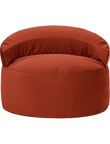 Pouf fauteuil d'appoint décoratif orb en velours mat - icon