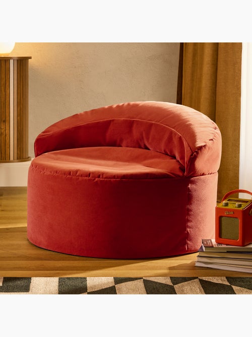 Pouf fauteuil d'appoint décoratif orb en velours mat - icon - Kiabi