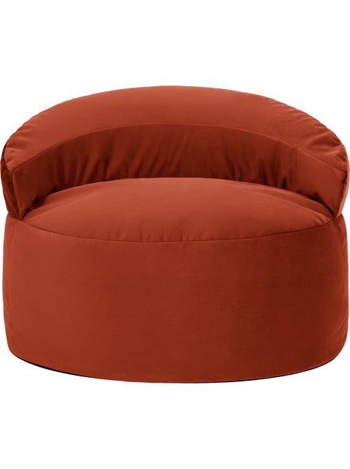 Pouf fauteuil d'appoint décoratif orb en velours mat - icon - Kiabi