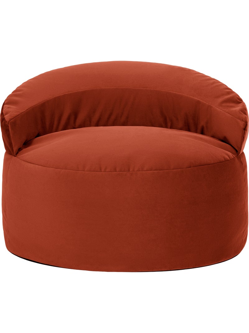 Pouf fauteuil d'appoint décoratif orb en velours mat - icon Terracotta - Kiabi