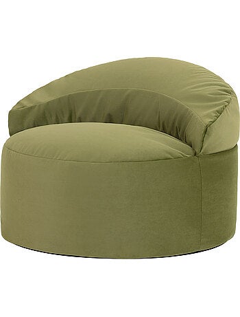 Pouf fauteuil d'appoint décoratif orb en velours mat - icon