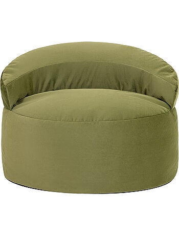 Pouf fauteuil d'appoint décoratif orb en velours mat - icon