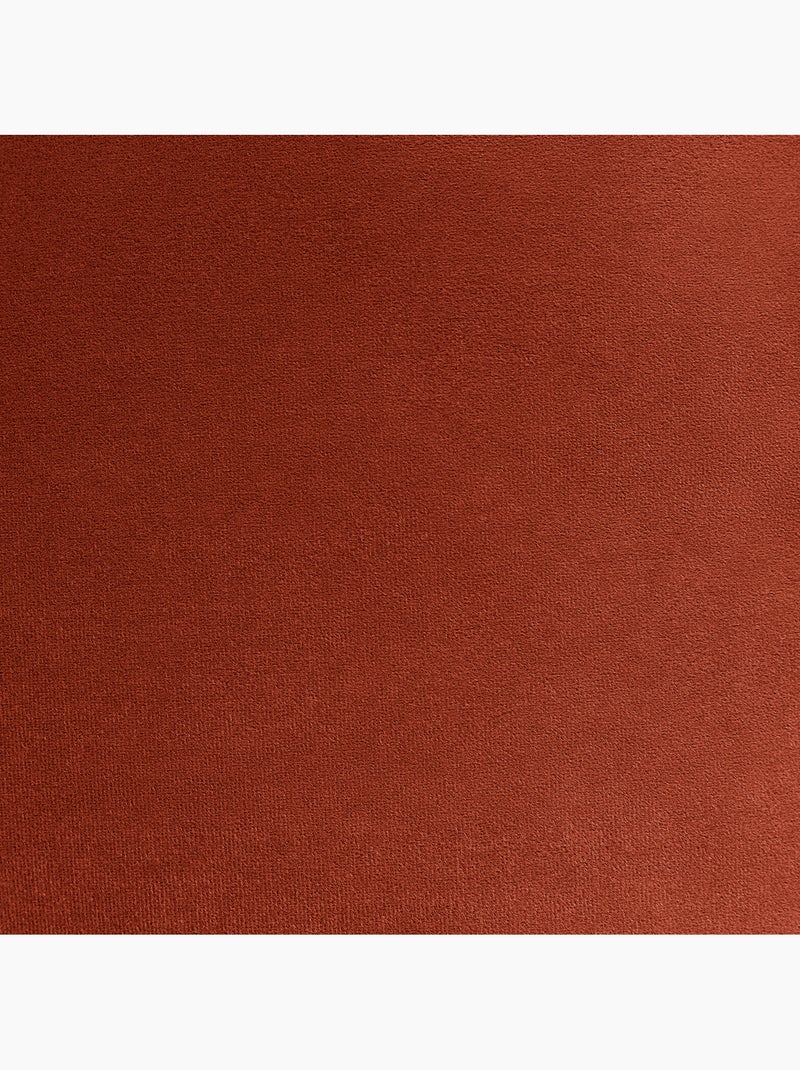Pouf fauteuil d'appoint décoratif orb et repose-pied rond milano en velours mat - icon Terracotta - Kiabi