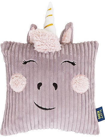 Pouf fauteuil enfant avec coussin animal assorti en velours côtelé - icon