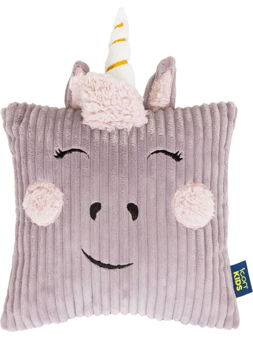 Pouf fauteuil enfant avec coussin animal assorti en velours côtelé - icon - Kiabi